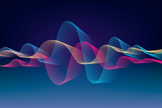 Colorful equalizer wave wallpaper theme