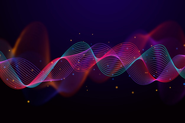 Free Vector colorful equalizer wave wallpaper