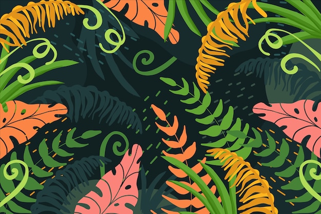 Colorful exotic floral background