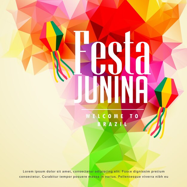 Colorful festa junina design