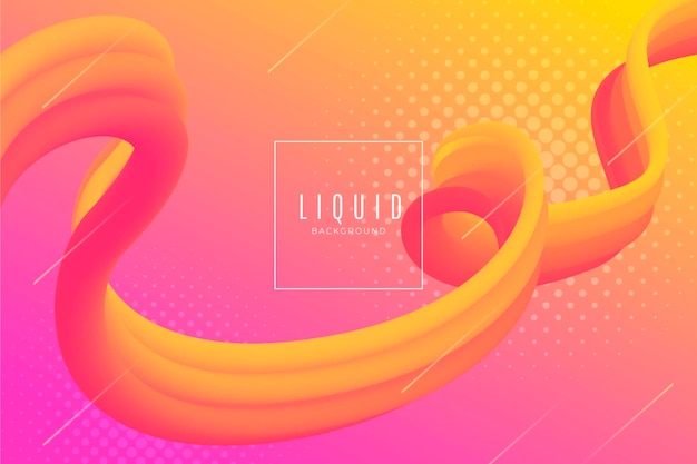 Colorful fluid 3d shapes background