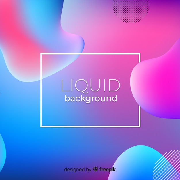 Colorful fluid 3d shapes background