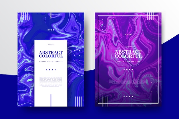 Colorful fluid effect poster template