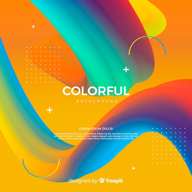 Colorful fluid shape background 