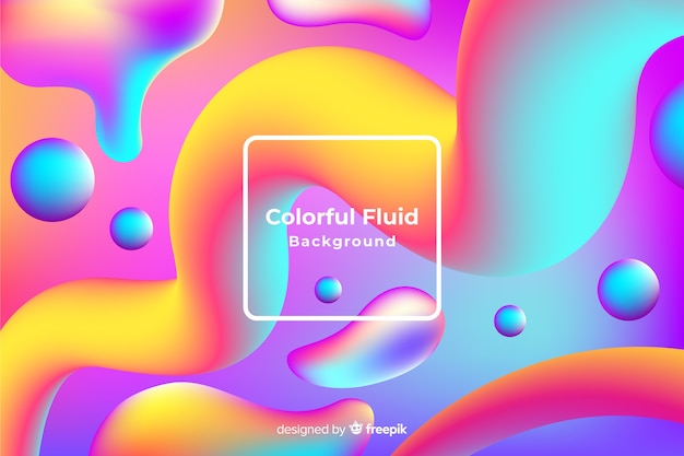 Free Vector colorful fluid shapes background