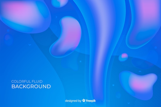 Free Vector colorful fluid shapes background