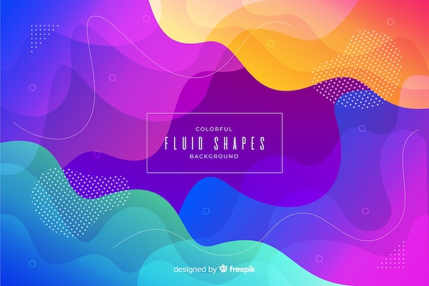 Colorful fluid shapes template