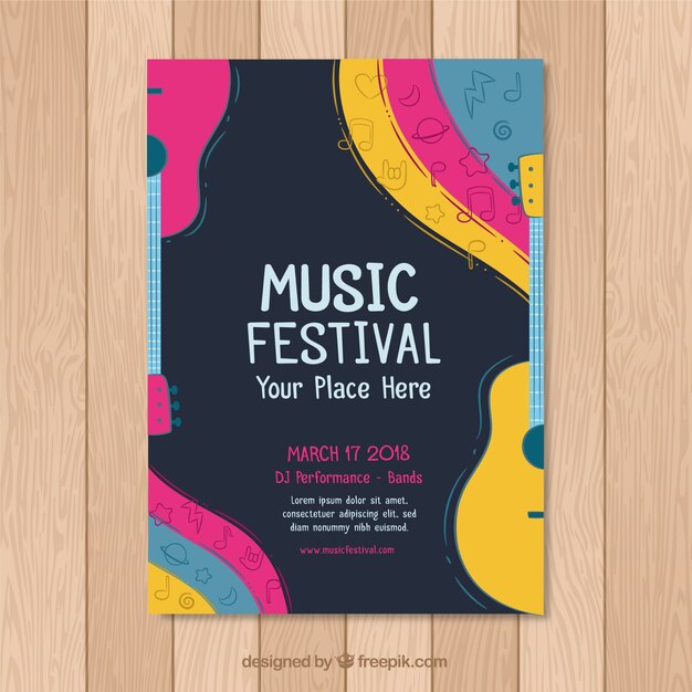 Colorful flyer concept for music party