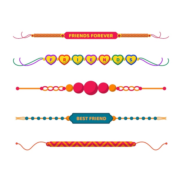 Colorful friendship band collection