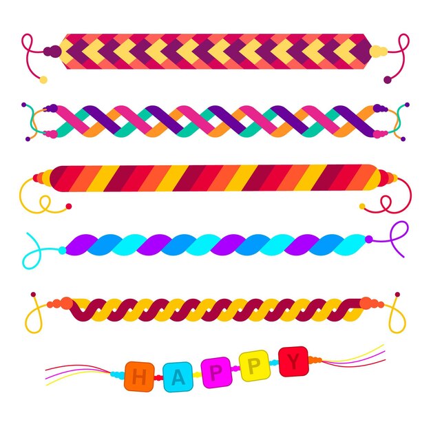 Colorful friendship band collection