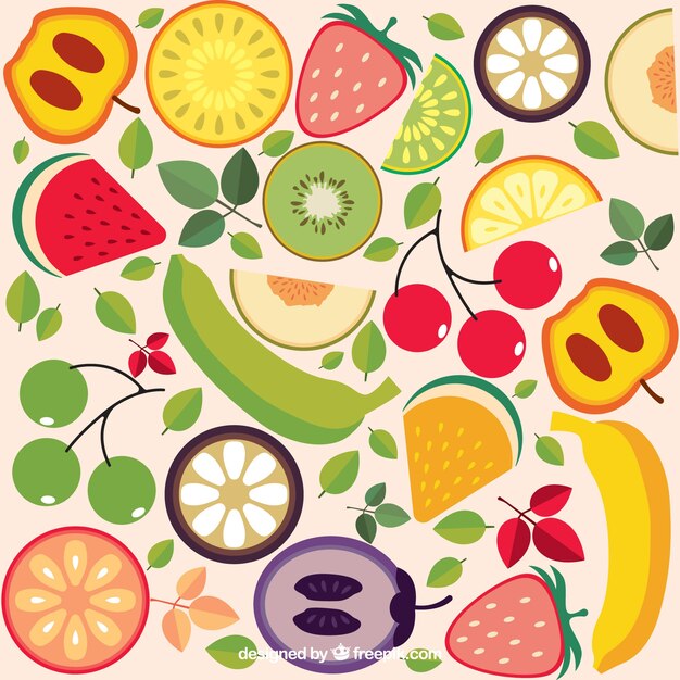 Colorful fruit background