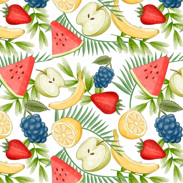 Colorful fruits pattern