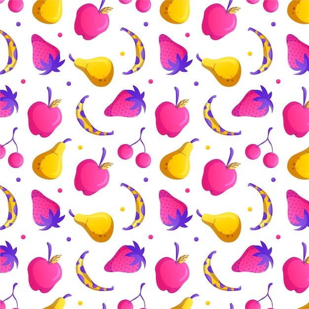 Colorful fruits pattern