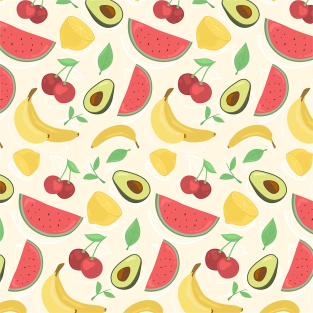 Colorful fruits pattern