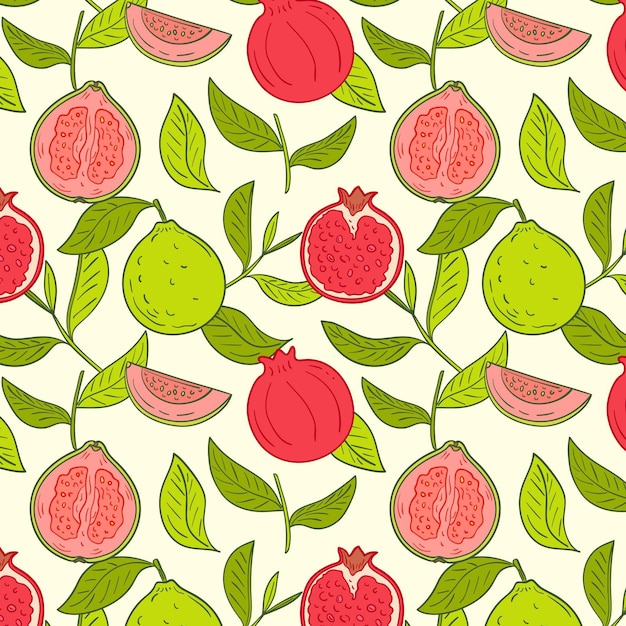 Colorful fruits pattern