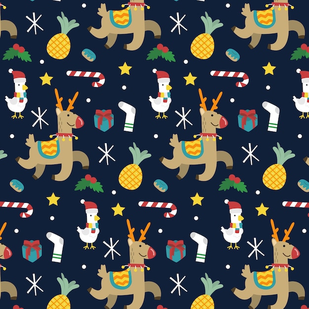 Colorful funny christmas pattern