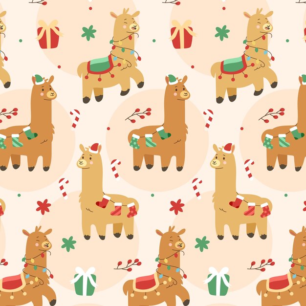 Colorful funny christmas pattern