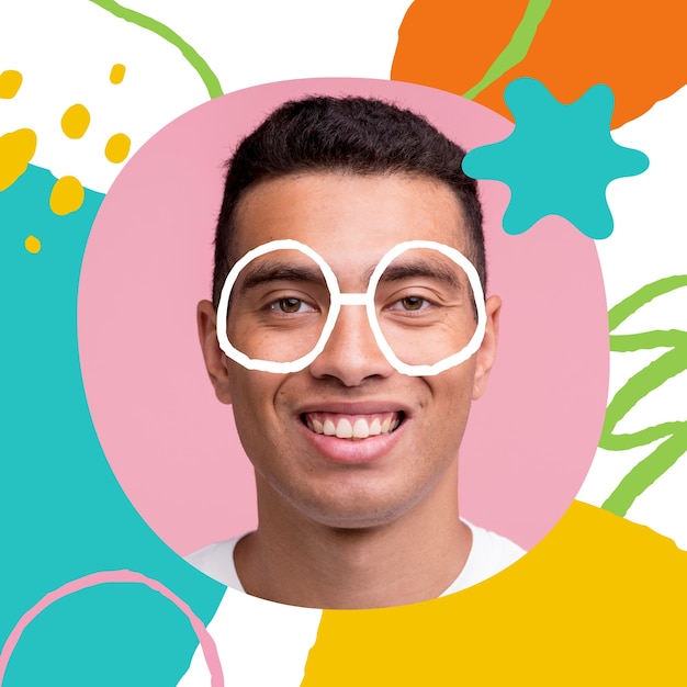 Colorful funny tiktok profile picture