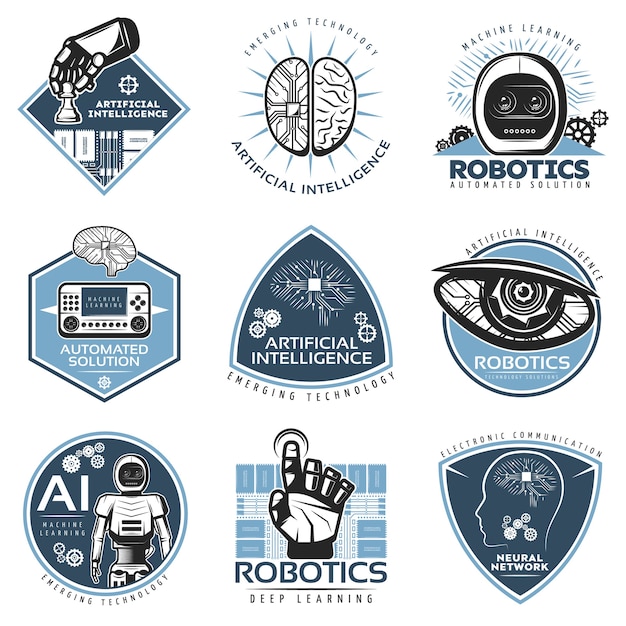 Colorful Futuristic Innovations badge Collection