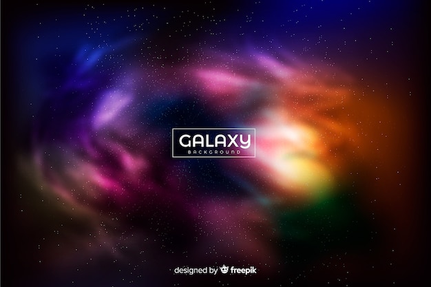 Colorful galaxy background 