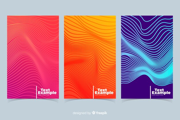 Colorful geometric lines cover collection