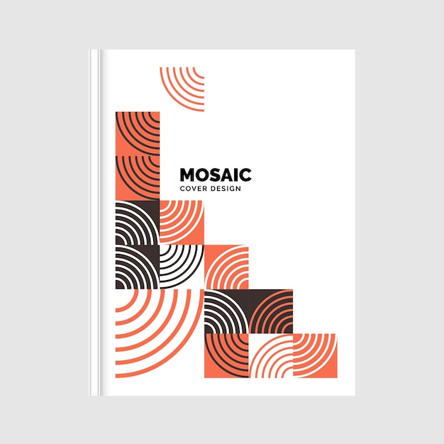 Colorful geometric Mosaic Book Cover Design