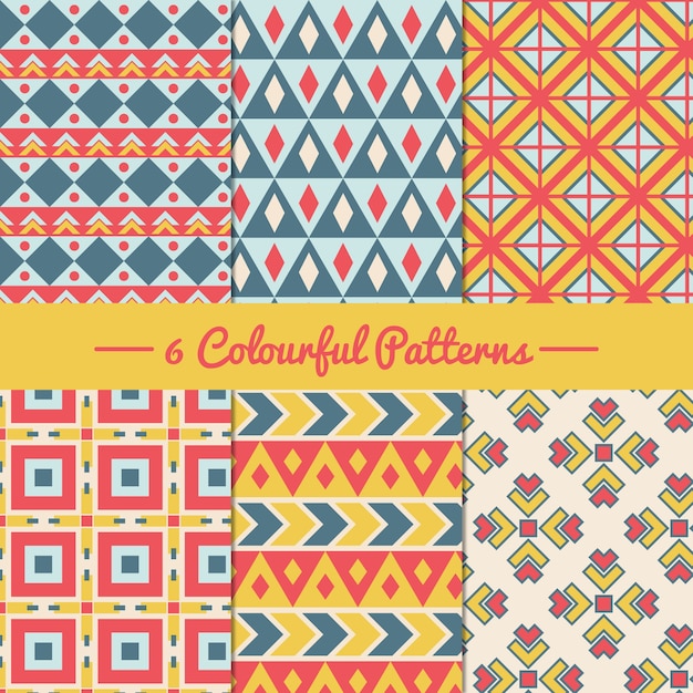 Free Vector colorful geometric patterns