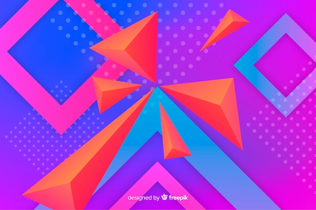 Colorful geometric shapes background design