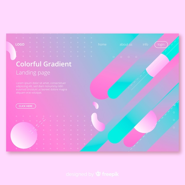 Free Vector colorful gradient anding page