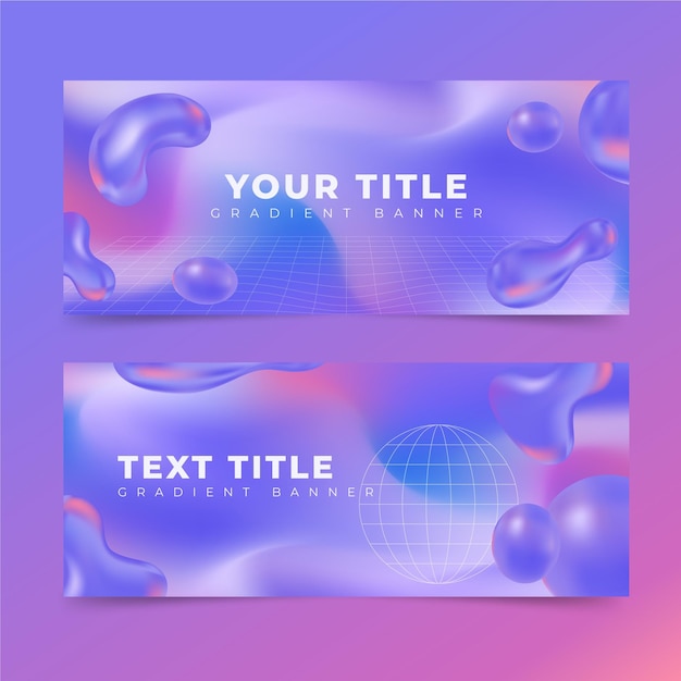 Colorful gradient banner template