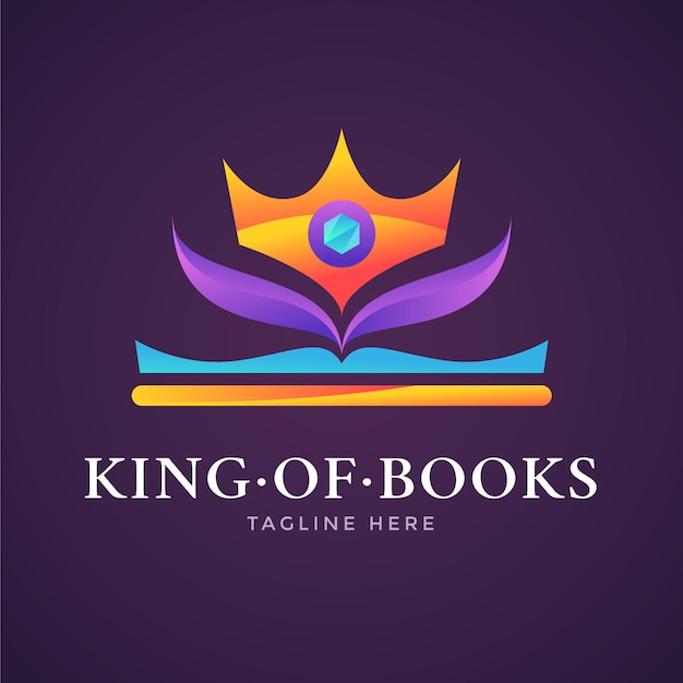 Colorful gradient book logo