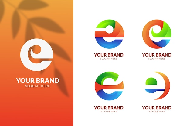 Colorful gradient e logo collection