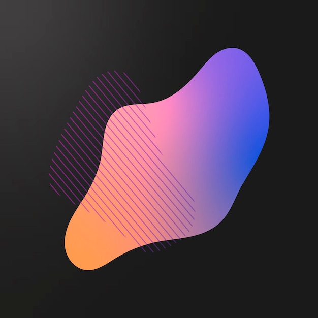 Colorful gradient element with lines