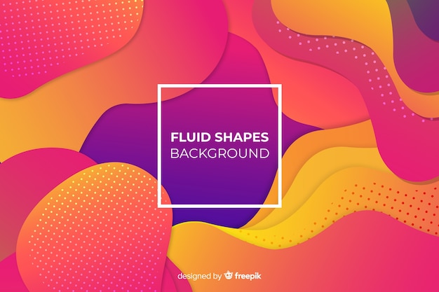 Colorful gradient fluid shapes background