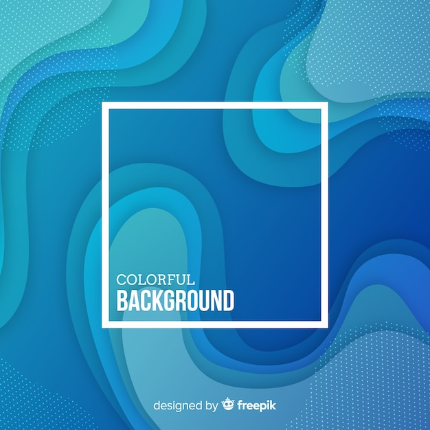 Colorful gradient fluid shapes background