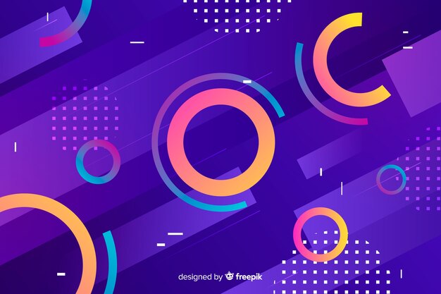 Colorful gradient geometric models background