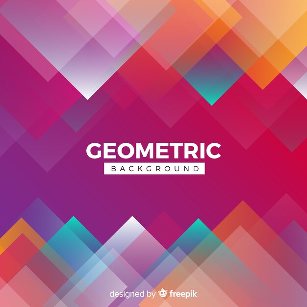 Colorful gradient geometric shapes background