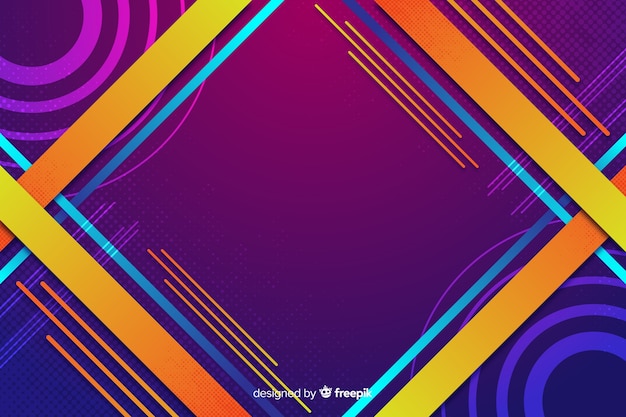 Colorful gradient geometric shapes background