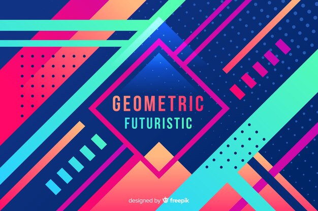 Colorful gradient geometric shapes background