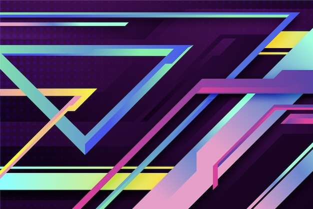 Free Vector colorful gradient geometric shapes wallpaper