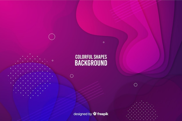 Colorful gradient shapes background