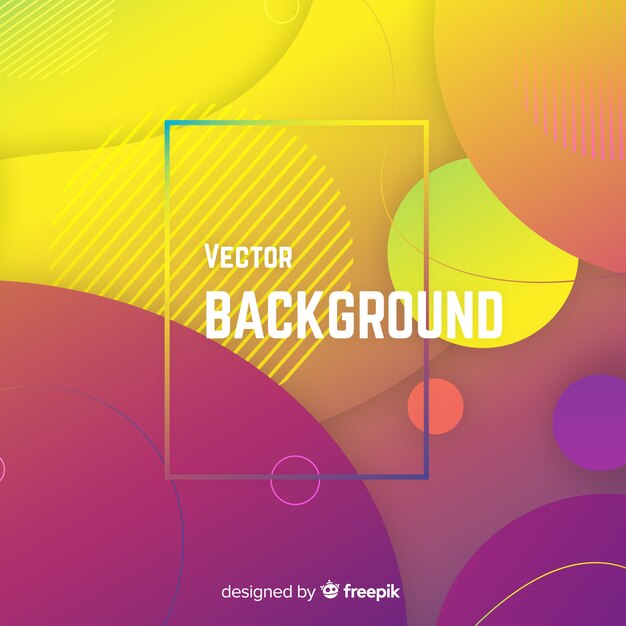 Colorful gradient shapes background