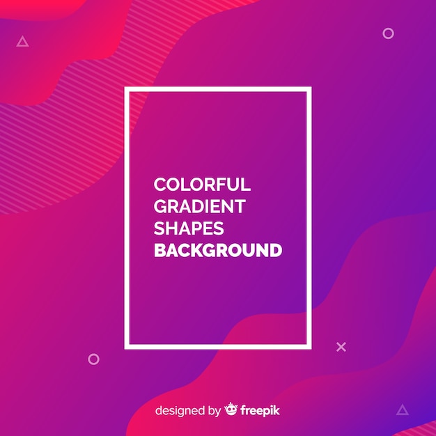 Colorful gradient shapes background