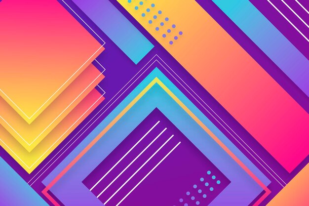 Colorful gradient shapes screensaver