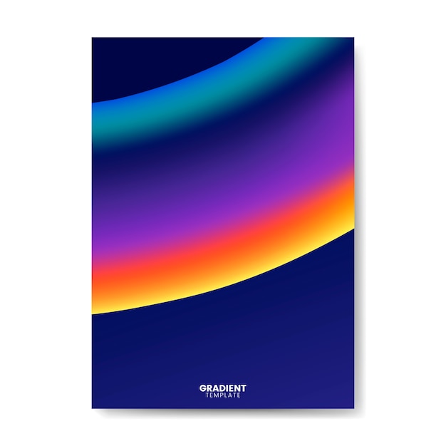 Colorful gradient wallpaper template design