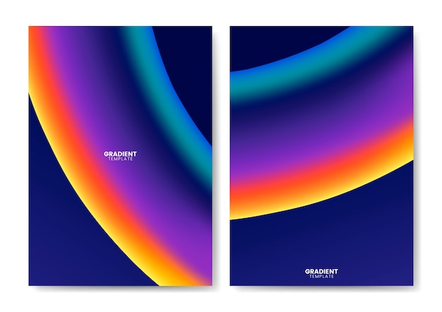 Colorful gradient wallpaper template design