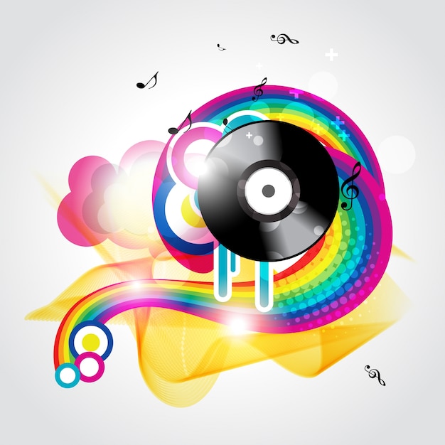 Colorful groovy music background