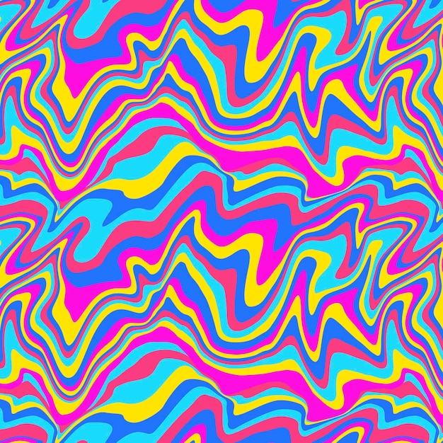 Free vector colorful groovy psychedelic pattern