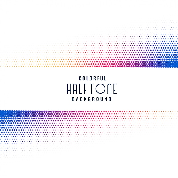 Colorful halftone pattern design background