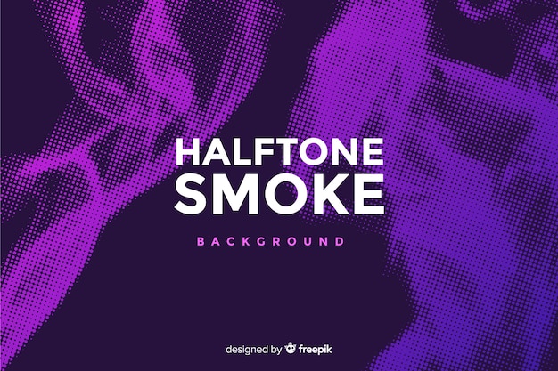 Colorful halftone smoke background